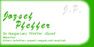 jozsef pfeffer business card